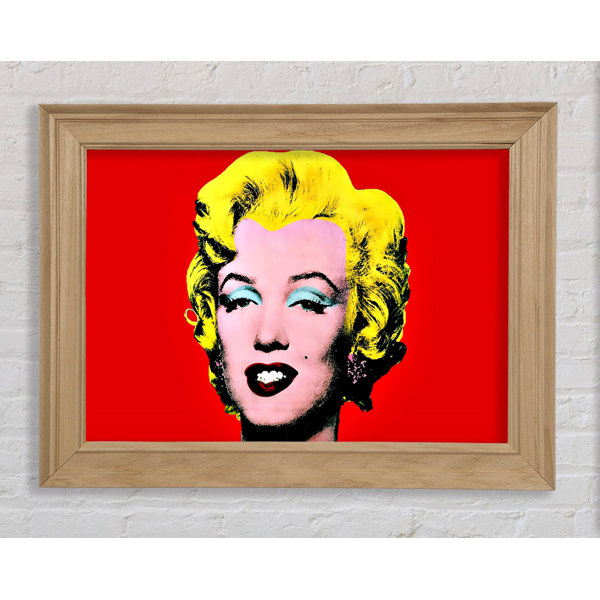 Bright Star Marilyn Monroe Rot Einzelner Bilderrahmen Kunstdrucke